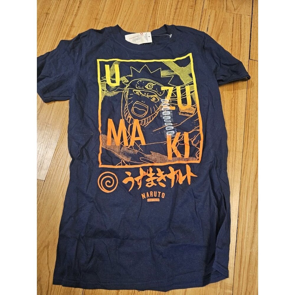 Naruto Shippuden Collection T Shirt 2007 Blue Anime Mens Size Small